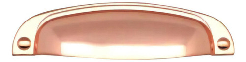 Puxador Para Móveis Concha Provençal Sobrepor 96mm Cor Rose Gold Brilhante