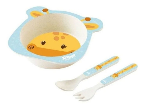 Imagem 5 de 6 de Kit Refeicao Zoop Bowl Zp00804 Girafa 3pcs
