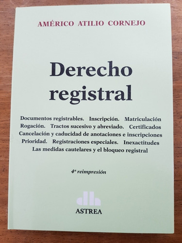Derecho Registral - Cornejo, Americo A