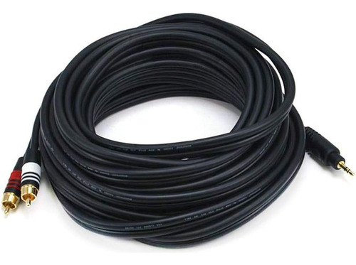 Cable De Audio Monoprice - 25 Pies - Negro | Macho Estéreo P