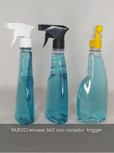Envase Pet Transparente Modelo Spray 360ml Tapa Rociador 