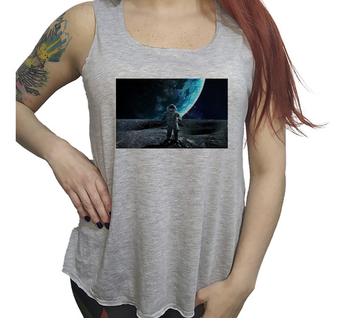 Musculosa Dama Astronauta Universo Estrellas Planetas N4