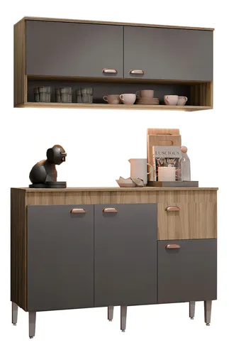 LTC conjunto premium bajo mesada con mueble aereo 10970 gris