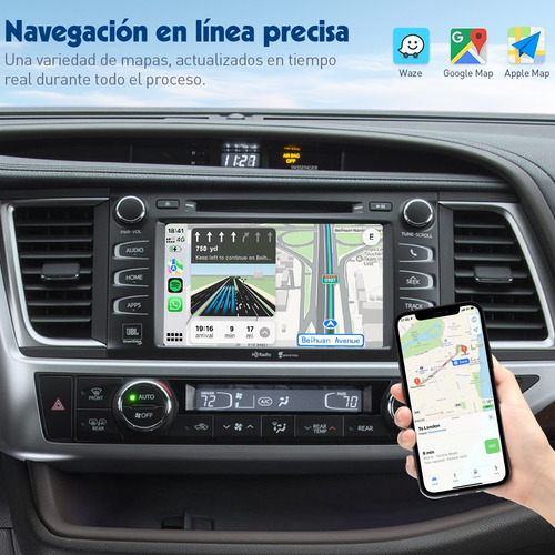 Caixa De Complemento Carplay Sem Fio Gps Para Toyota Com