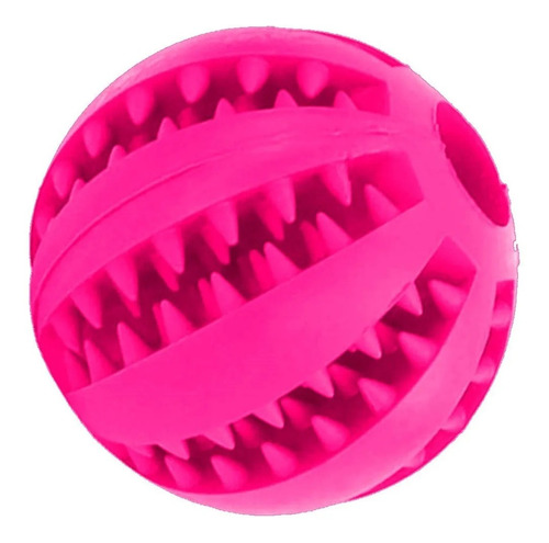 Brinquedo Interativo Caes Porta Petiscos Ração Anti Stress Cor Rosa