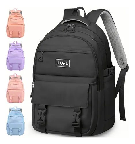 Mochila Escolar Para Mujer Porta Laptop 14 Trik M Totto Color Violeta  Diseño de la tela Liso