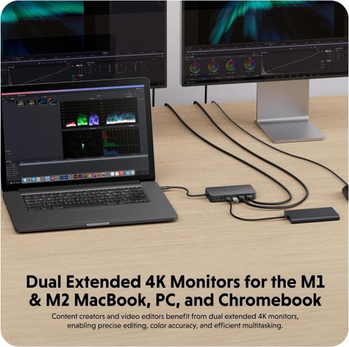 Hub Usb-c Hyperdrive Next Con 7 Puertos Y Hdmi Dual 4k