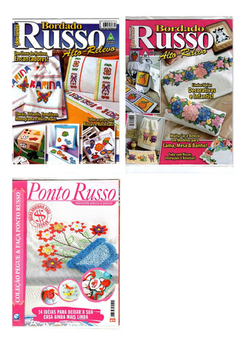 Kit 3 Revistas  Ponto Russo Lote 1