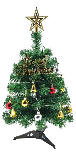 Mini Árbol Navidad Artificiales De Mesa Con Adornos Y Luces
