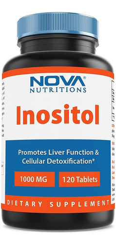 Imagen 1 de 2 de Inositol 1000mg Nova 120 Tabletas 
