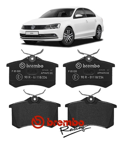 Jogo Pastilha Freio Traseiras Brembo Audi A1 1.4 122/125cv