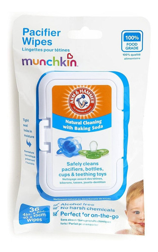 Munchkin - Toallitas Para Chupete (36 Unidades), Color Blanc