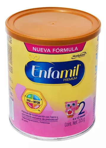 Leche de fórmula en polvo Mead Johnson Enfamil Premium 2 en lata de 375g -  6 a 12 meses