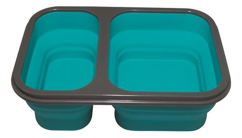 Pote Dobrável C/ Divisória E Talher Em Silicone - Dr030