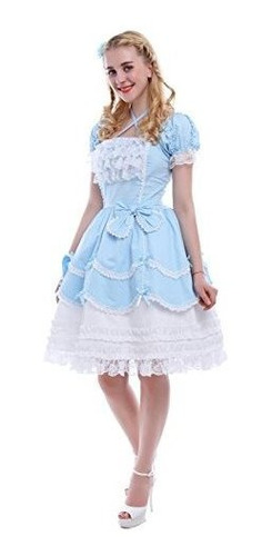 Nuoqi Girls Lolita Gothic Dress Princess Layers Evening Part