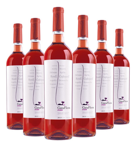 Vino Gata Flora Pink / Rose 6x750cc Caja X6 Vasija Secreta