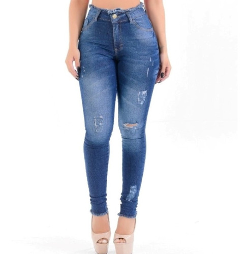 Imagem 1 de 10 de Calça Jeans Feminina Premium Modeladora Hot Pants Barato