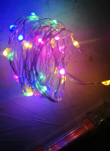 Luces LED alambre a pilas AA - MULTICOLOR x 5mts