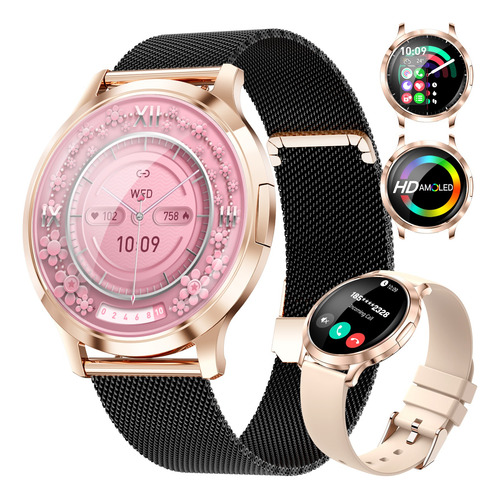 Lige Smartwatch Mujer Fv16-a Rosa 1.43 Hd Llamada Bluetooth Impermeable 100+ Modos Deportivos Para iPhone Andriod