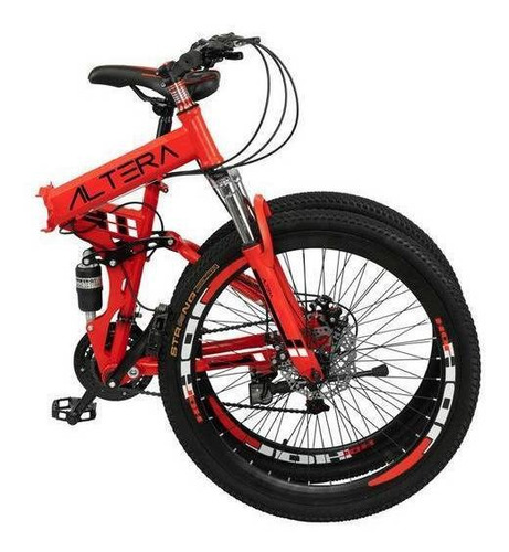 Imagen 2 de 2 de Mountain bike plegable Altera BA MTB-01A 2019 R26 M 21v frenos de disco mecánico cambio Suangin color rojo