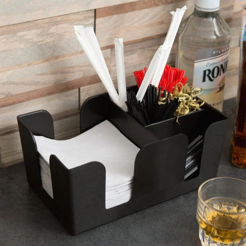 Organizador De Condimentos Y Tazas Para Cafetería Color Negro