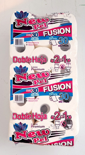 Papel Higienico Newpel Fusion 10 Rollos X30mts Doble Hoja