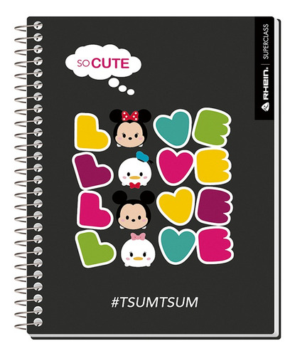 Pack 5 Cuadernos Premium Rhein Tsum Tsum 1/2 Oficio