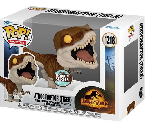 Funko Pop! Dinosaurio Atrociraptor Tiger 1218 Jurassic World