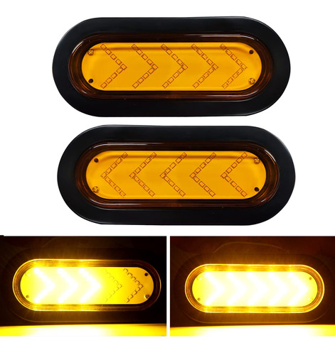 Auovo Luz Trasera Led Ovalada 6  Giratoria Flecha Secuencial