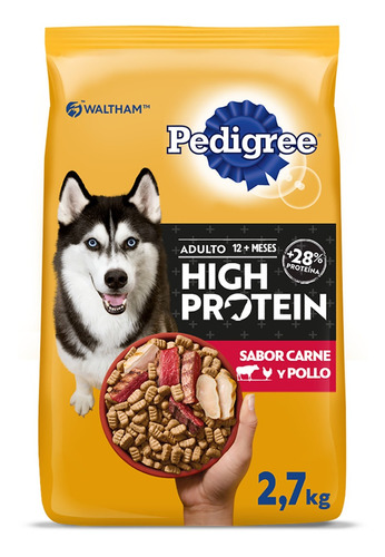 Pedigree High Protein Alimento Seco Para Perros Adultos Sabor Carne Y Pollo 2,7kg