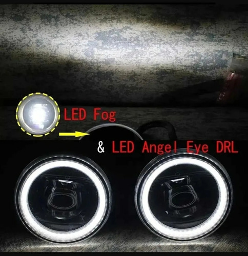 Faros Niebla Led Lupa 3d Aro Led Para Renault Logan Sandero