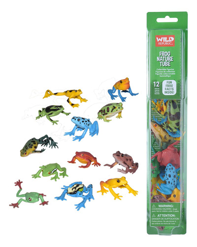 Wild Republic Frog Nature Tube, Figuras De Anfibios, Juguete