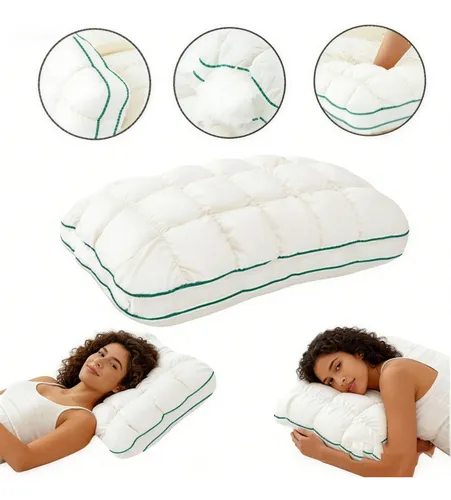 Travesseiro De Hotel Antialérgico Algodão Alto 70x50cm Branco