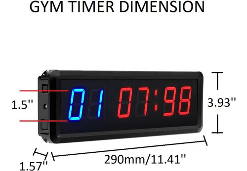 Reloj Temporizador De Gimnasio Digital Tabata Entrenami...