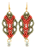 Comprar Aretes Tejidos Macramé Artesanales Largos Moda Étnica Casual