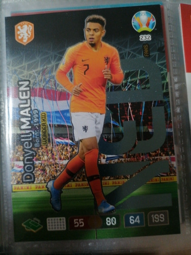 Carta Adrenalyn Euro 2020 Donyell Malen Wonder Kid #232