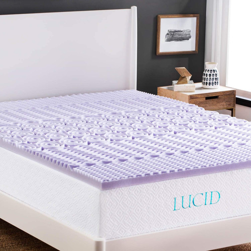 Lucid Colchón Espuma Viscoelástica Lavanda 5cm Matrimonial