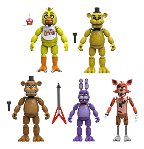 5piecesfigura De Acción Articulada Fnaf Five Night Game Toy