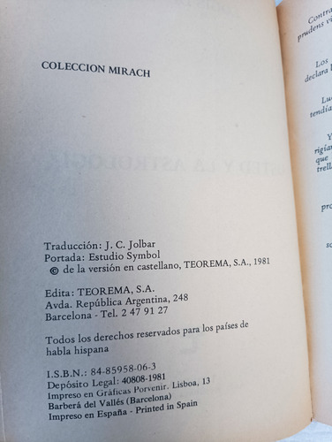 Usted Y La Astrología - Louis De Whol - Ed. Teorema (Usado)