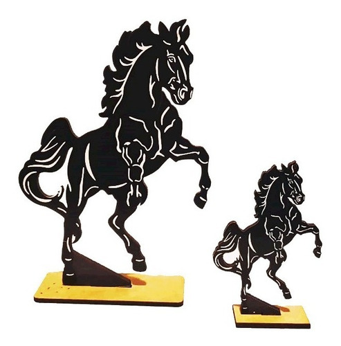 Gigante Maxifigura Souvenirs Caballo Negro X 2 Unidades 