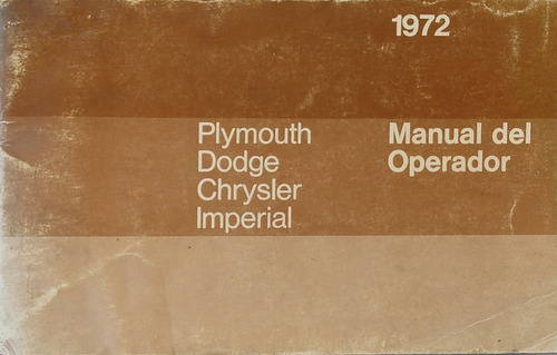 Manual Del Propietario Chrysler Imperial 1972 (aa150