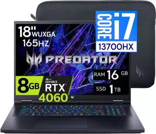 Acer Predator Helios 18 Core I7 13700hx 16gb 1tb Ssd Rtx4060