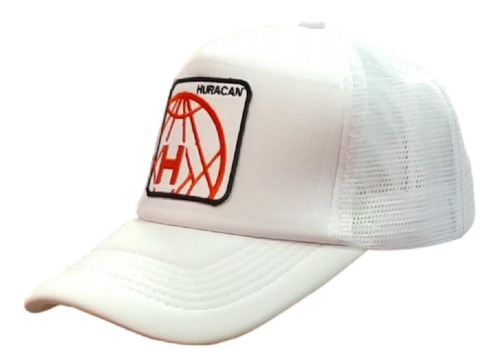 Imagen 5 de 7 de Gorra Trucker Globo 2 Bordado Huracán Blanco