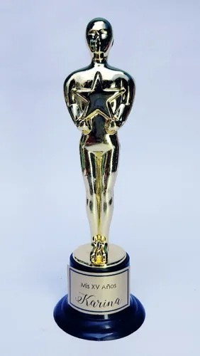Estatuilla Premio Oscar Graduacion Trofeo Hollywood Temática