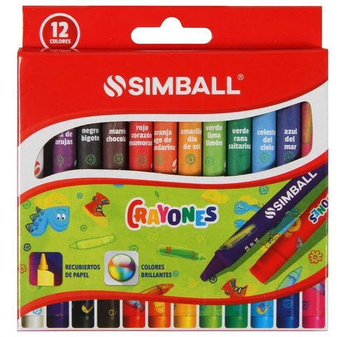 Crayon Escolar Simball X12 Colores