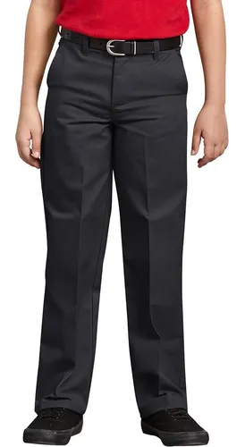 Genuine Dickies - Pantalón de frente plano para hombre (negro, 40x30),  Negro 