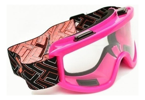 Óculos Motocross Trilha Offroad Mattos Racing Mx Cores Cor Da Armação Pink Cor Da Lente Transparente