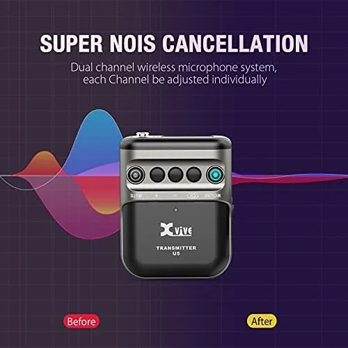 Sistema De Micrófono Lavalier Inalámbrico Xvive U5 De 2,4 Gh
