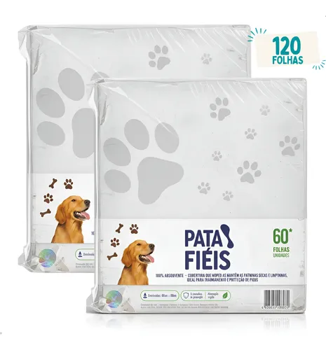Jornal Pet Biodegradável 2kg 120f - Patas Fiéis Branco 2kg (capacidade De Absorção)