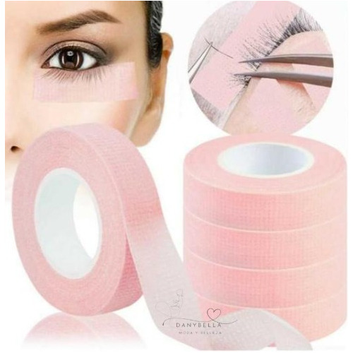 12 Cintas Extensión De Pestañas Micropore Papel Cinta Médica Rosa